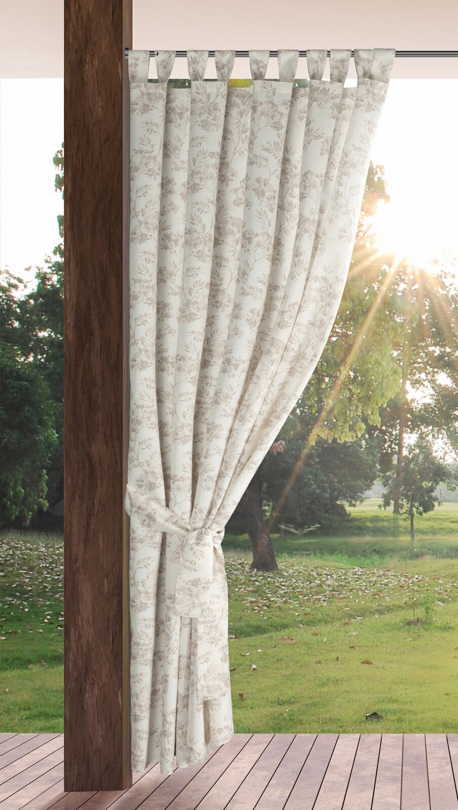 Záves na terasu GARDEN12 na pútkach 155x260 cm krémový 155x260