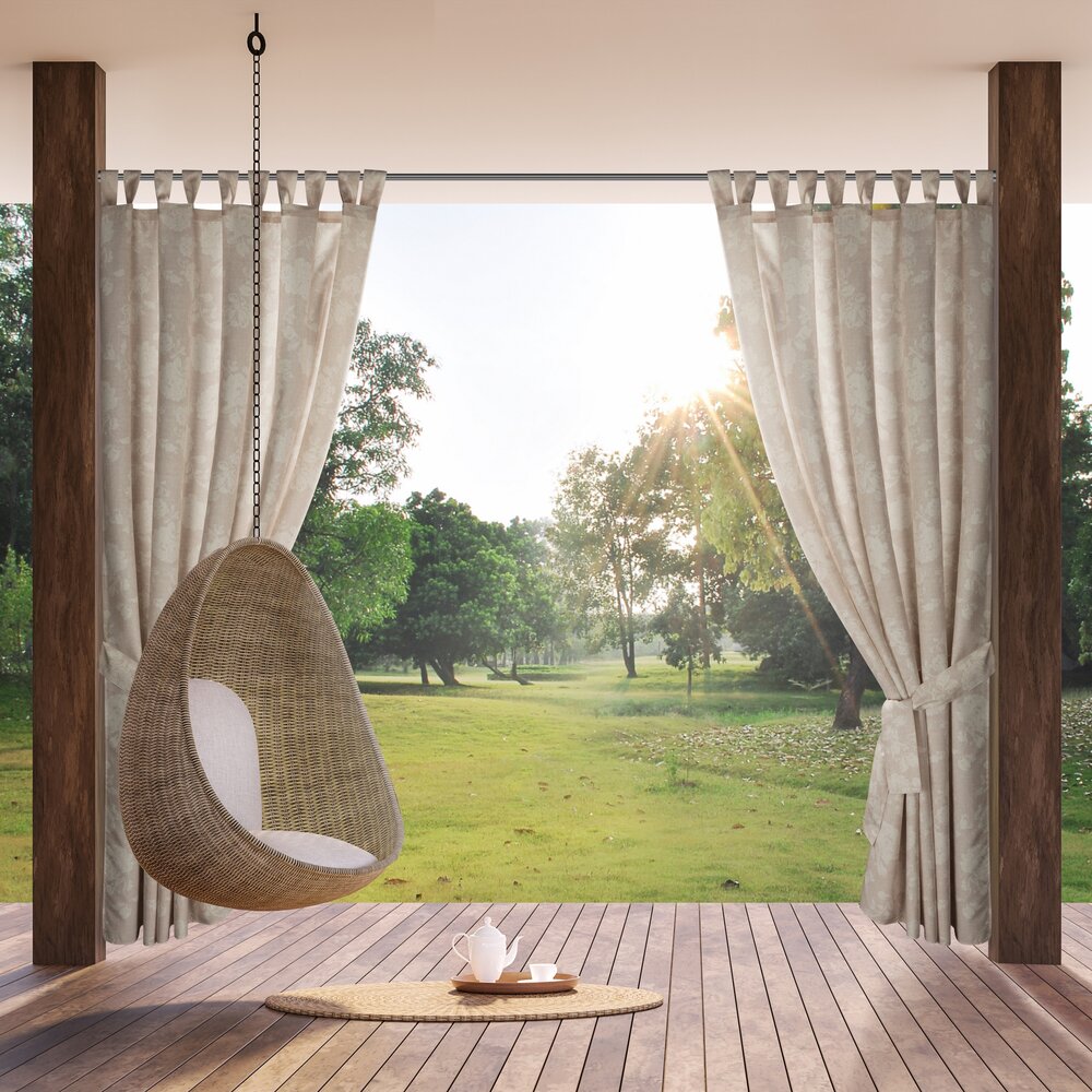 Záves na terasu GARDEN15 na pútkach 155x240 cm púdrový 155x240