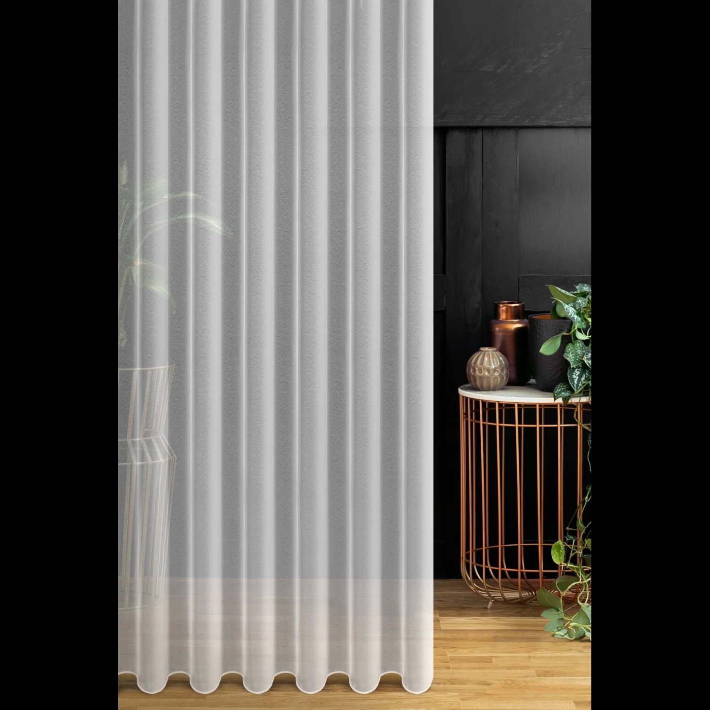 Záclona metráž 1070A markizeta biela, 330cm 330