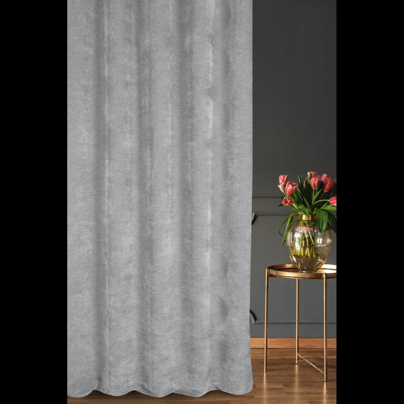 Šenilový záves NATALI strieborný, 300cm 300