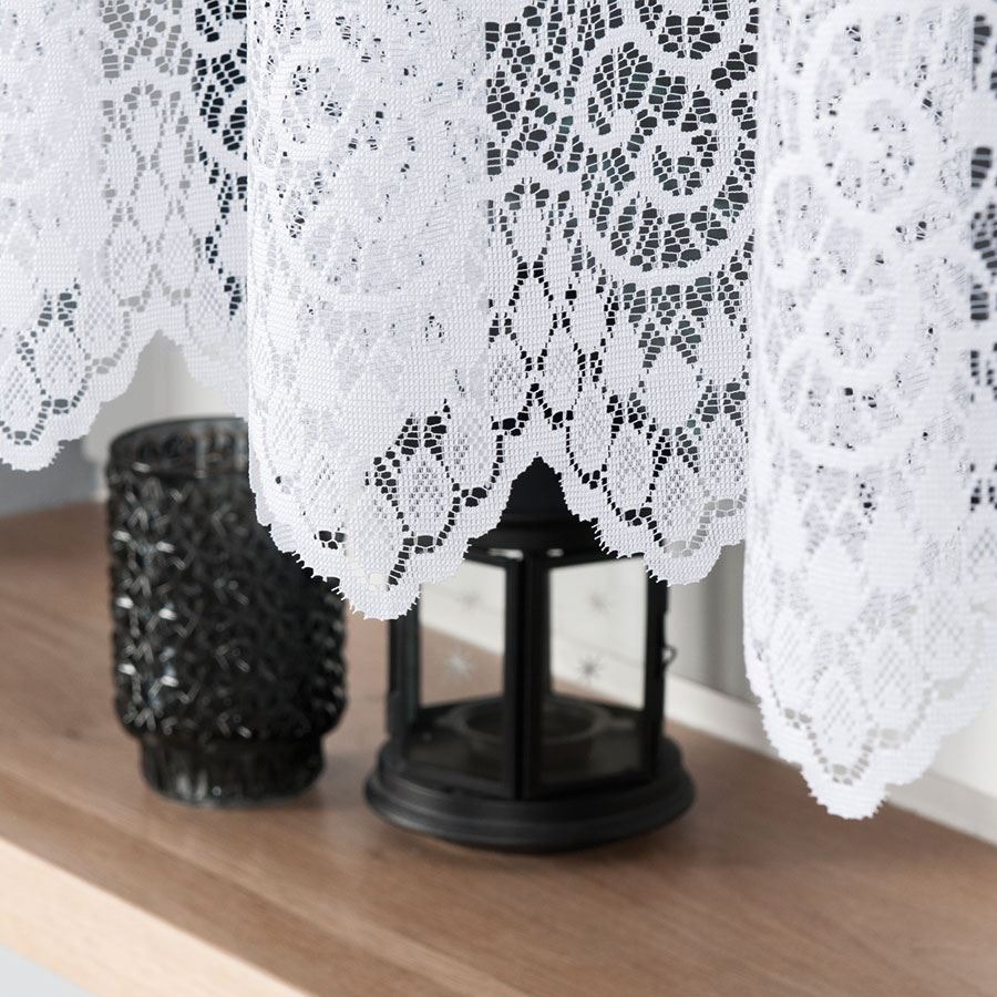 Žakarová záclona metráž VIOLETTA 001539/001 biela, 140cm 140