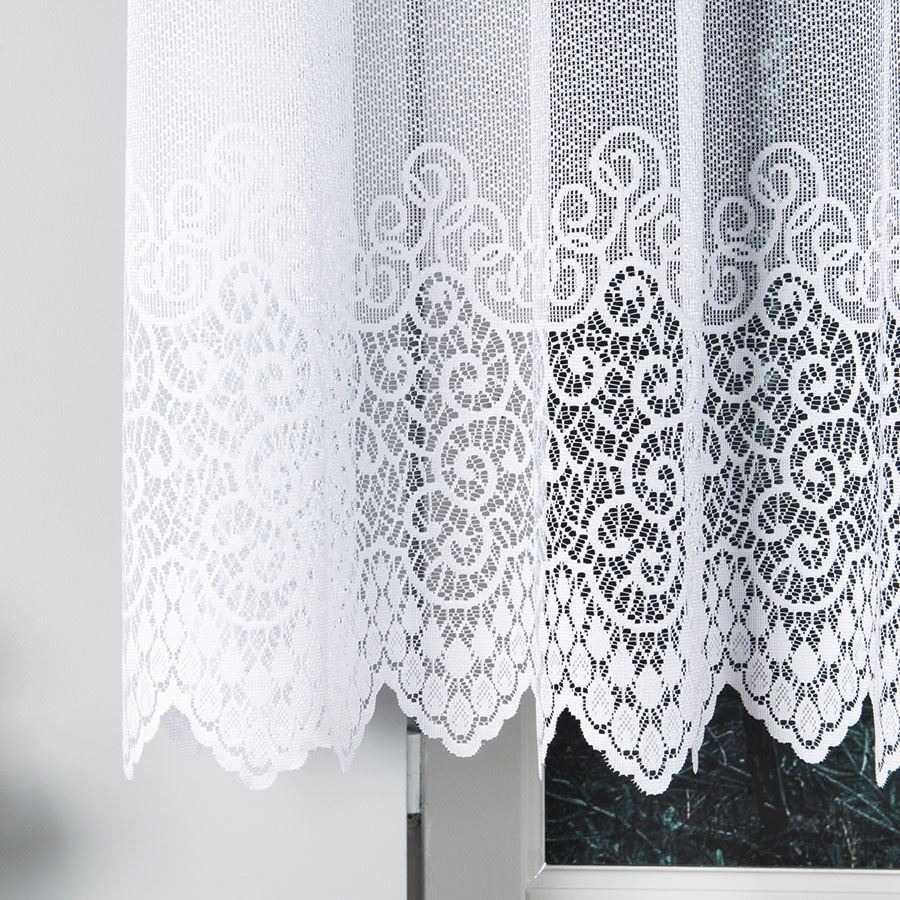 Žakarová záclona metráž VIOLETTA 001539/001 biela, 140cm 140