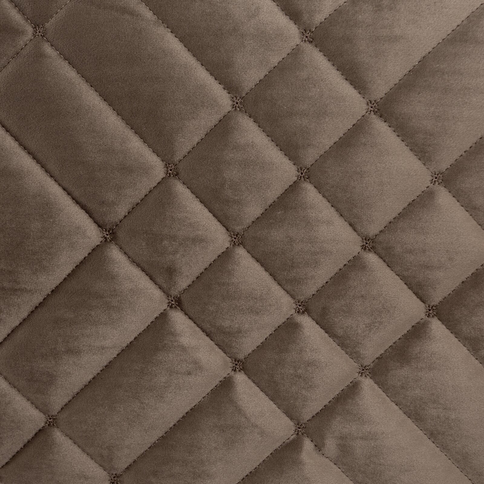Zamatový prehoz na posteľ RIA6 200x220 cm hnedý 200x220
