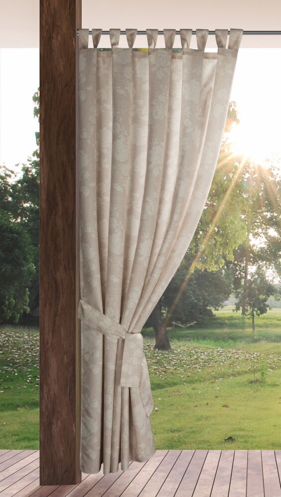 Záves na terasu GARDEN15 na pútkach 155x220 cm púdrový 155x240