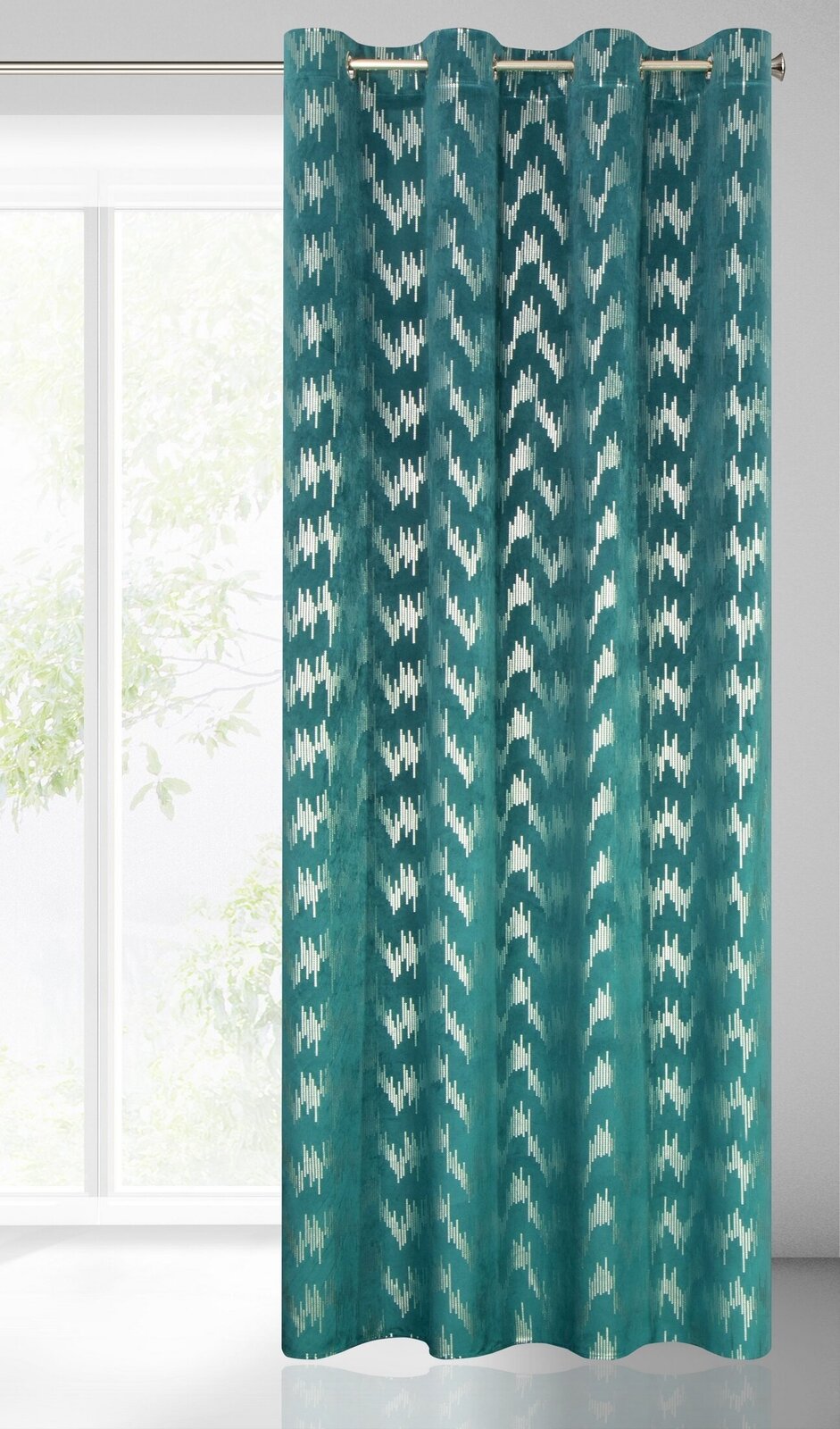 Záves CHILL na krúžkoch 140x250 cm tyrkysový 140x250