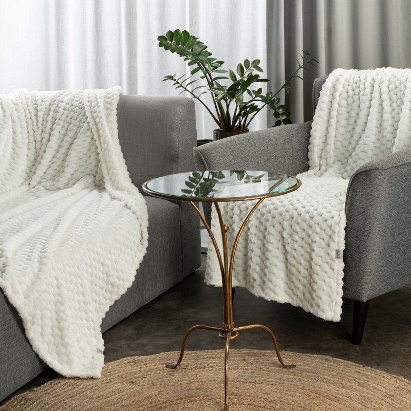 Deka CINDY6 na kreslo 70x160cm biela 70x160