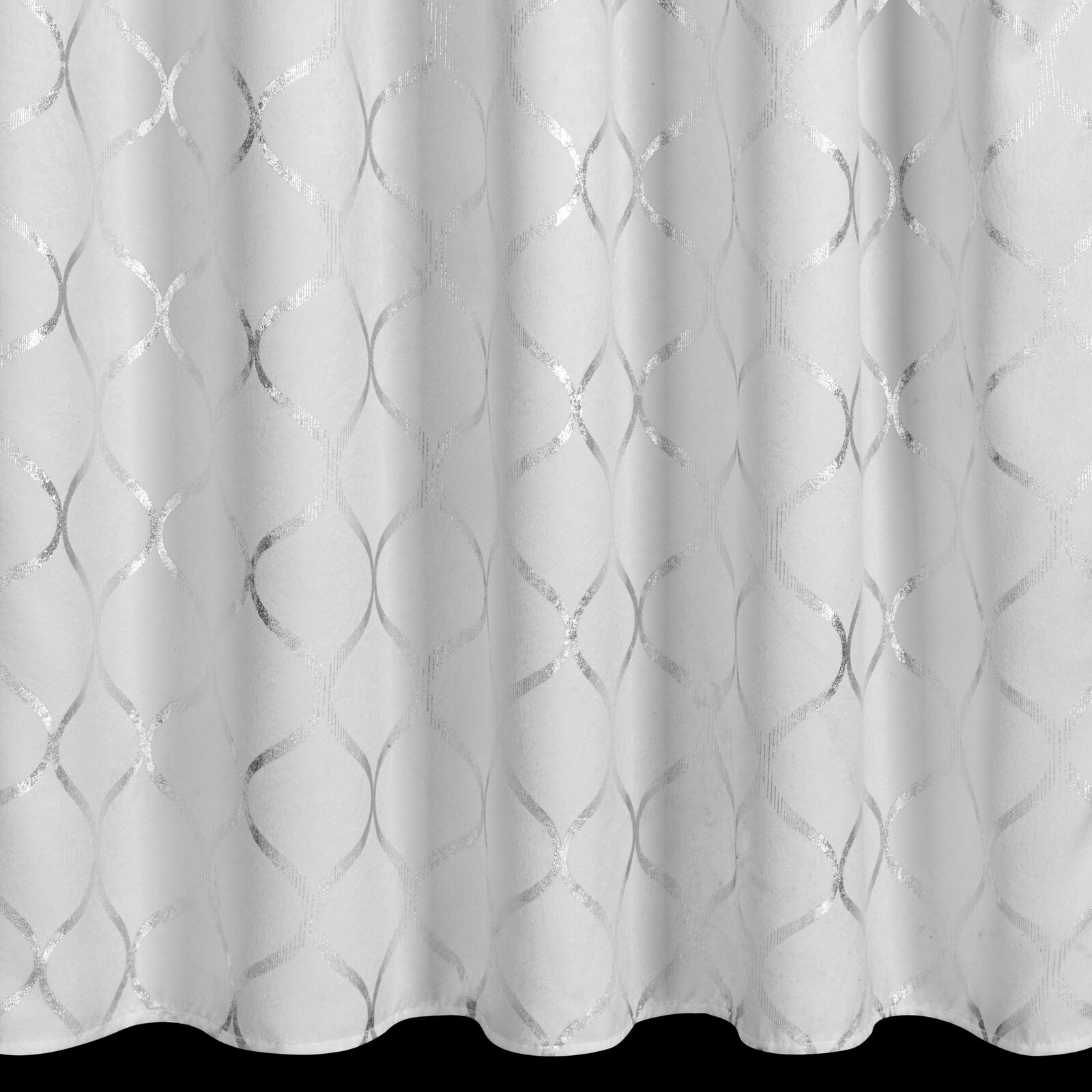 Záves MILI na páske 140x270 cm biely/strieborný 140x270