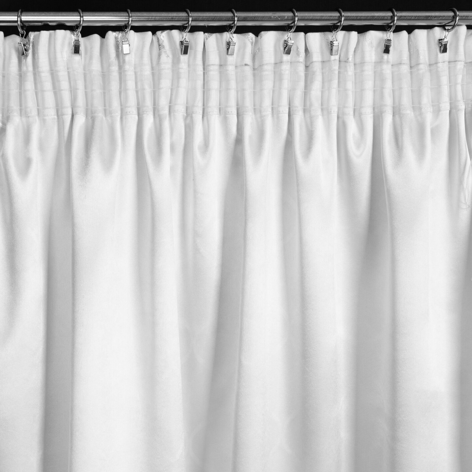 Záves MILI na páske 140x270 cm biely/strieborný 140x270