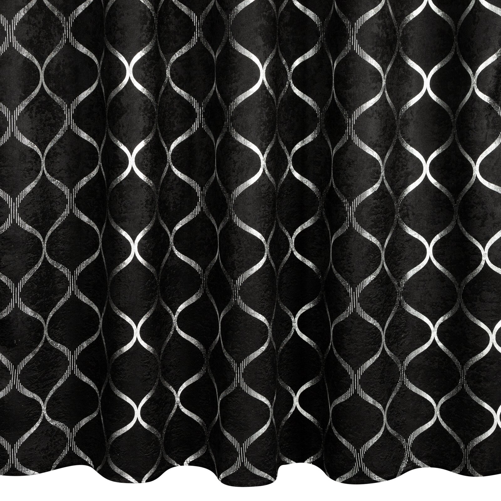 Záves MILI na páske 140x270 cm čierny/strieborný 140x270