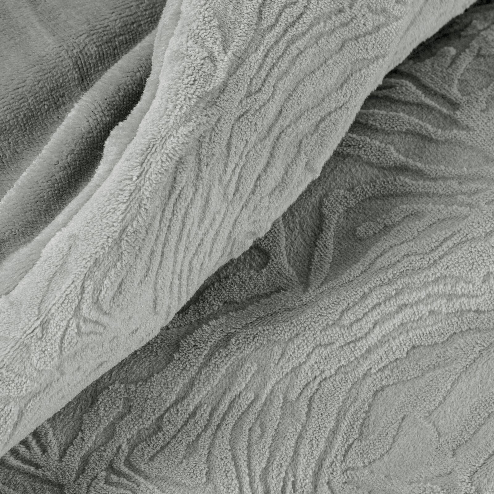 Posteľná bielizeň zamatová FLANO 140x200cm + 70x90cm, strieborná 140x200