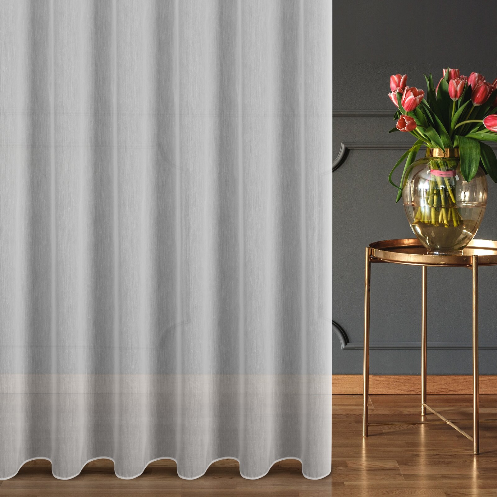 Záclona metráž PABRA biela, 295cm 295