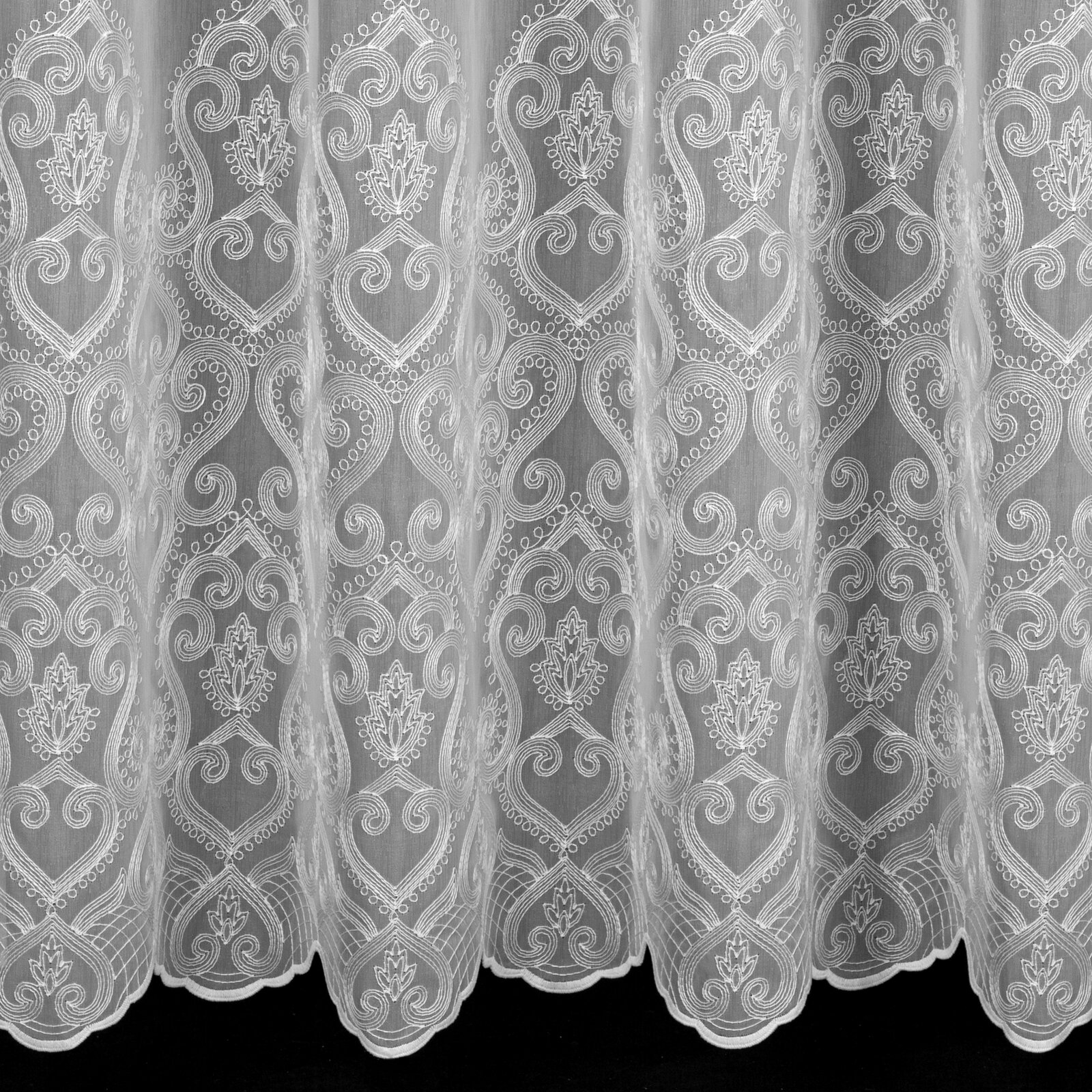 Záclona metráž 34438 biela, 290cm 290