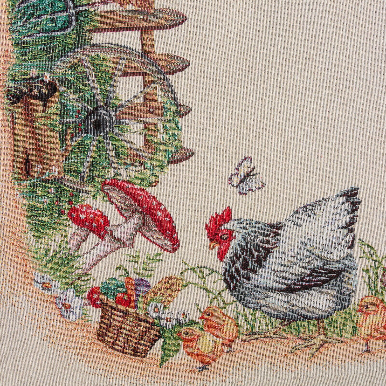 Veľkonočný gobelínový obrus 1287 100x100cm naturálny 100x100