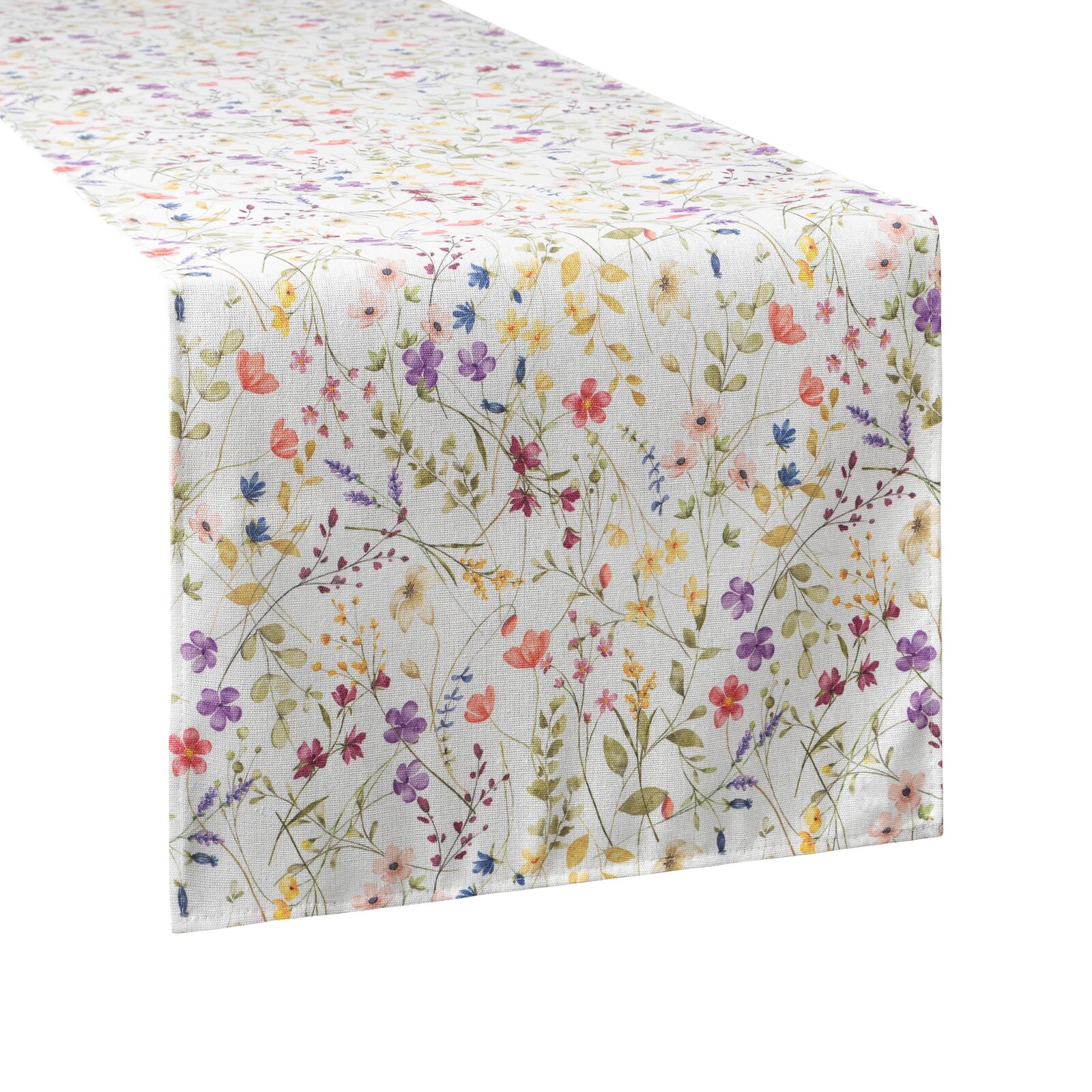 Obrus ANNA biely/fialový 40x140