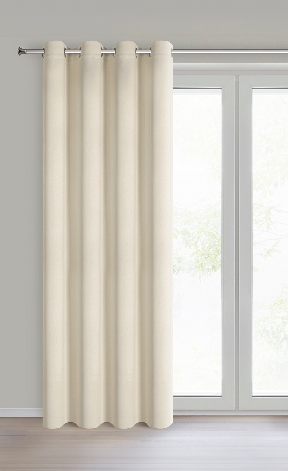 Záves NERISA na krúžkoch 140x250cm tmavý krémový 140x250