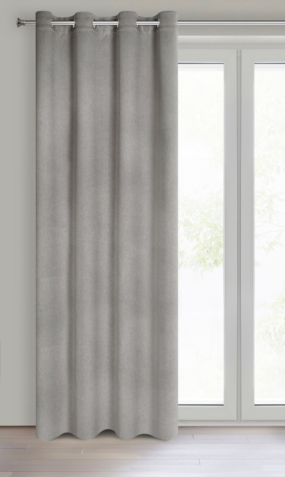 Záves AMARO na krúžkoch 135x250cm popolavý 135x250