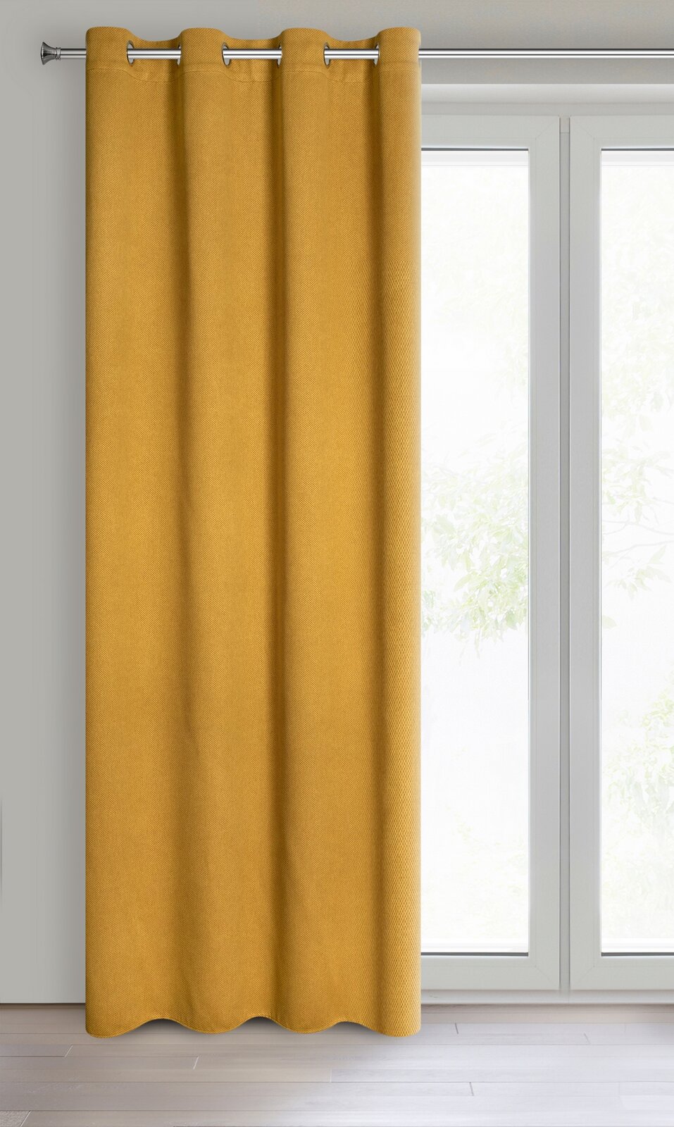 Záves AMARO na krúžkoch 135x250cm medový 135x250