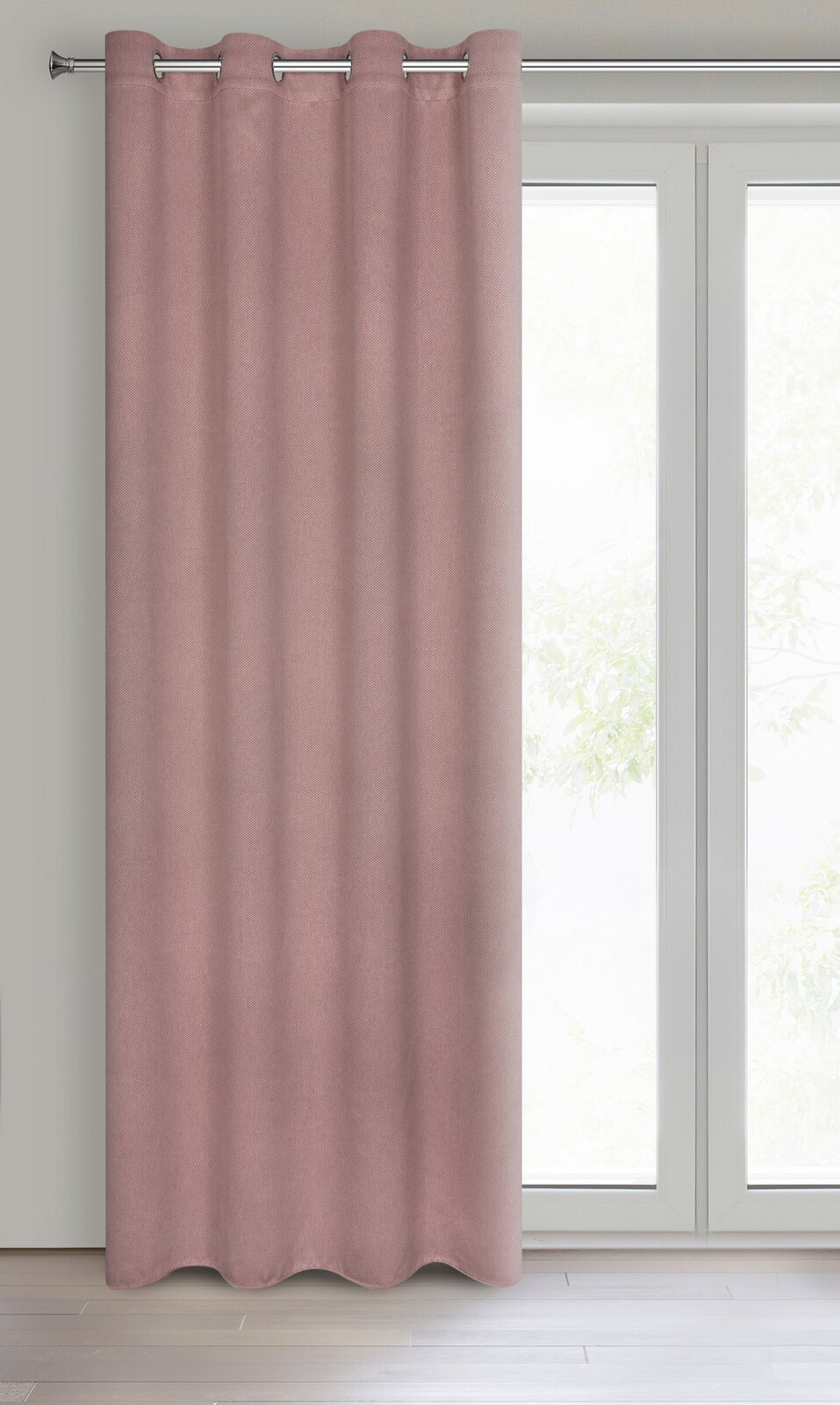 Záves AMARO na krúžkoch 135x250cm púdrový 135x250