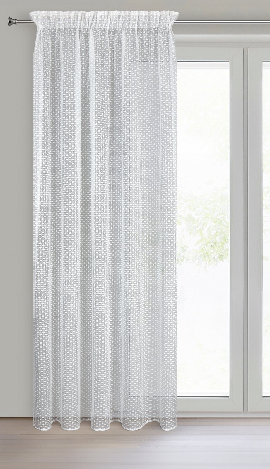 Záclona ALAYA na páske 140x270cm biela 140x270