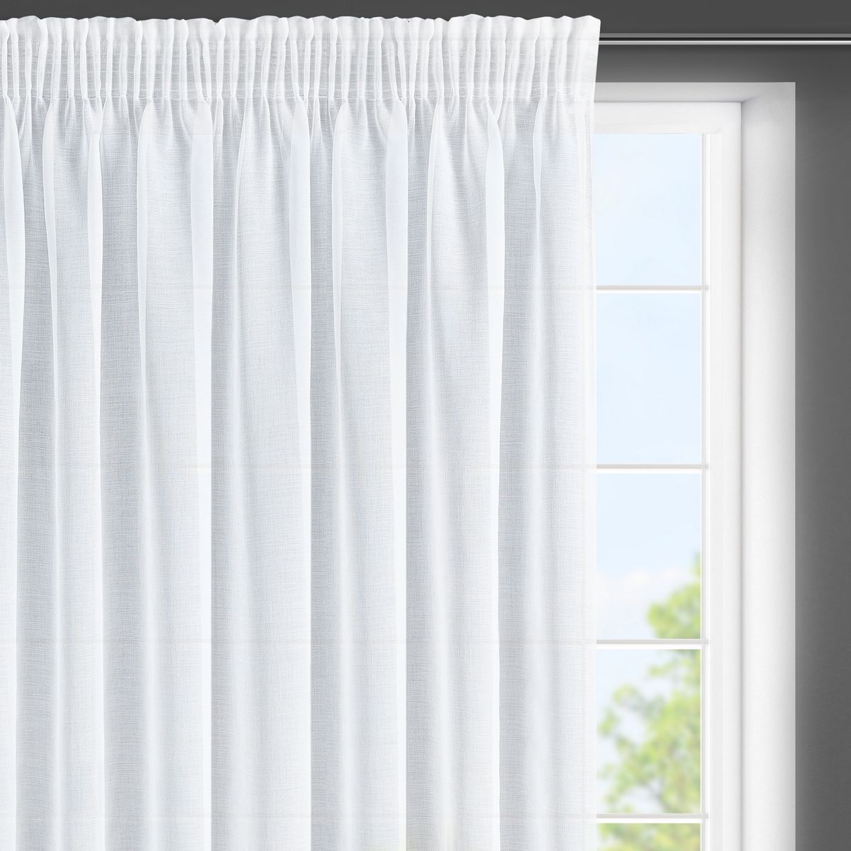 Záclona LANA na páske 350x150cm biela 350x150