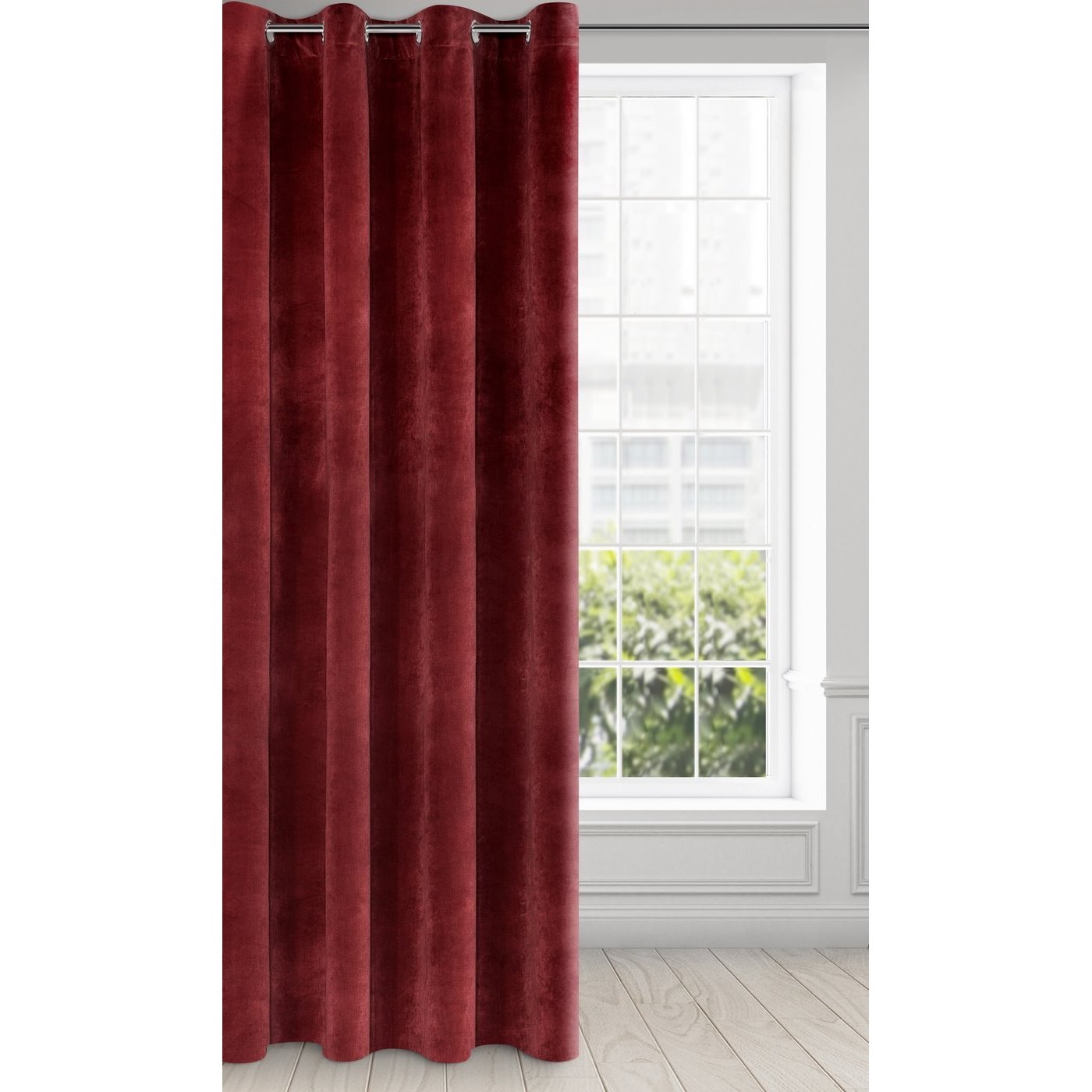 Záves RIA na krúžkoch bordový 140x250cm 140x250