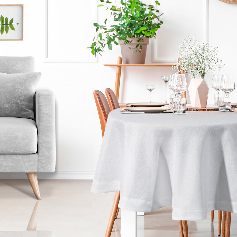 Okrúhly obrus STELLA2 biely priemer 150