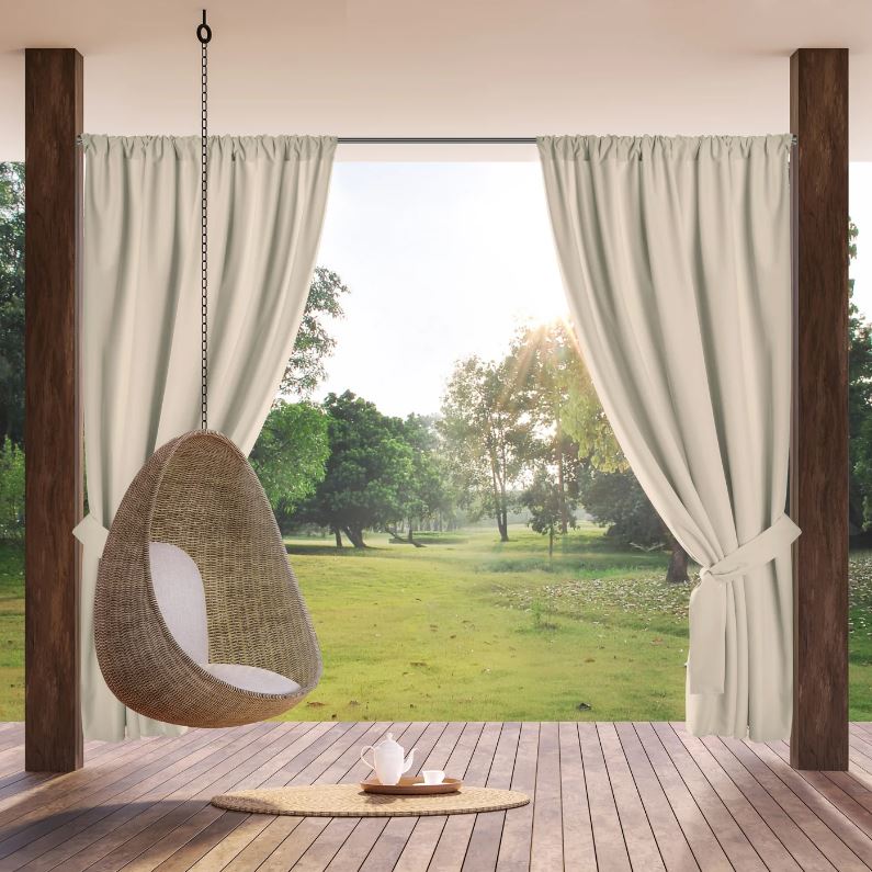 Záves na terasu GARDEN s tunelom 155x200 cm béžový 155x200