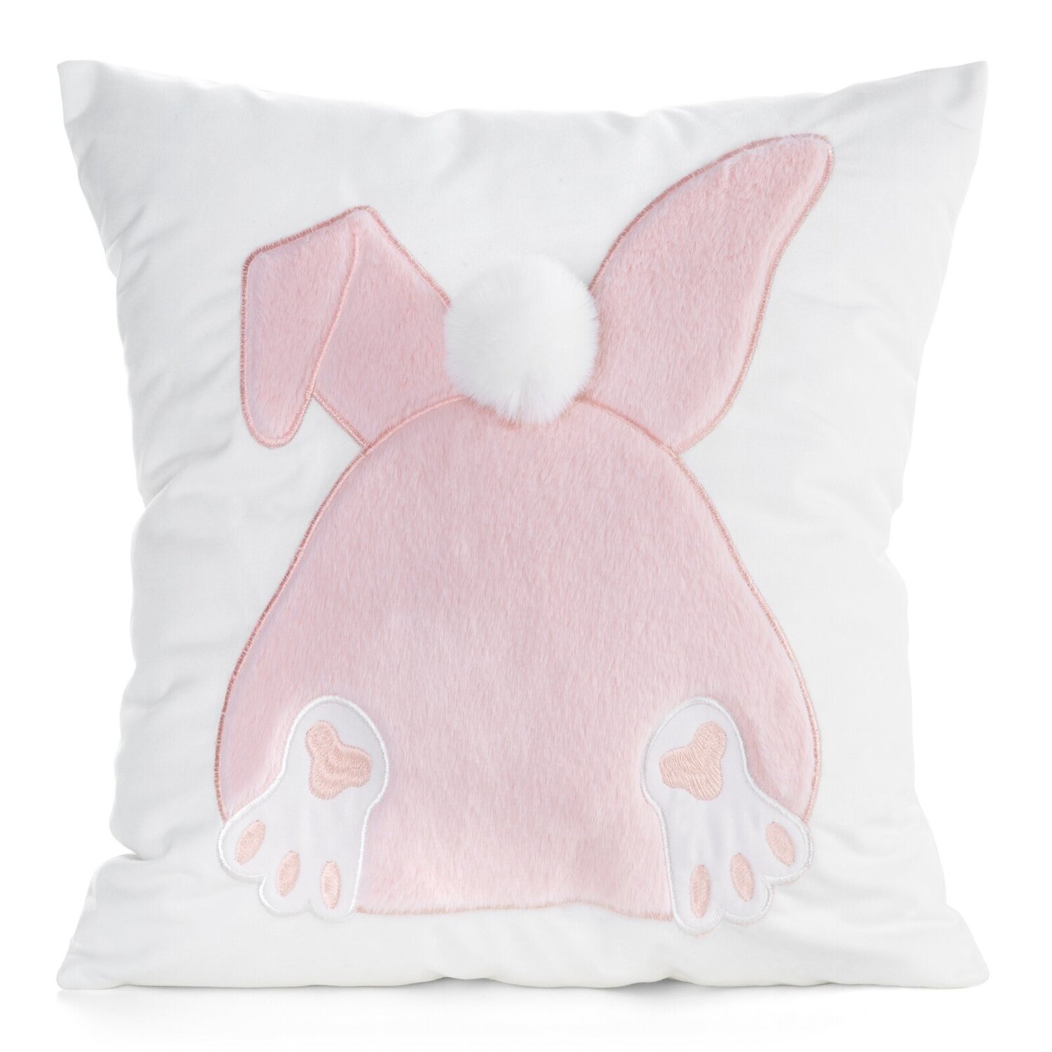 Veľkonočná obliečka na vankúš JAR/129 45x45cm biela/ružová 45x45