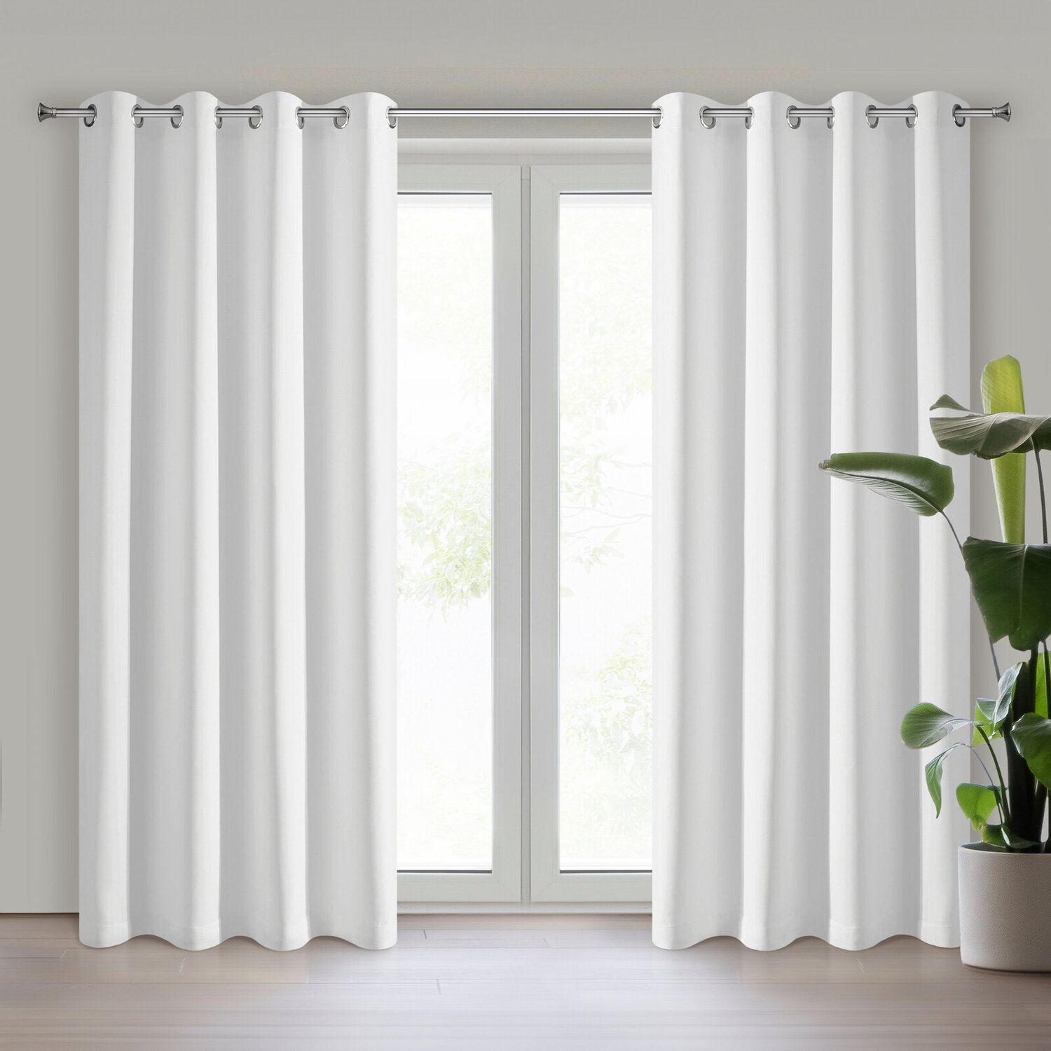 Záves NERISA na krúžkoch 140x250cm biely 140x250