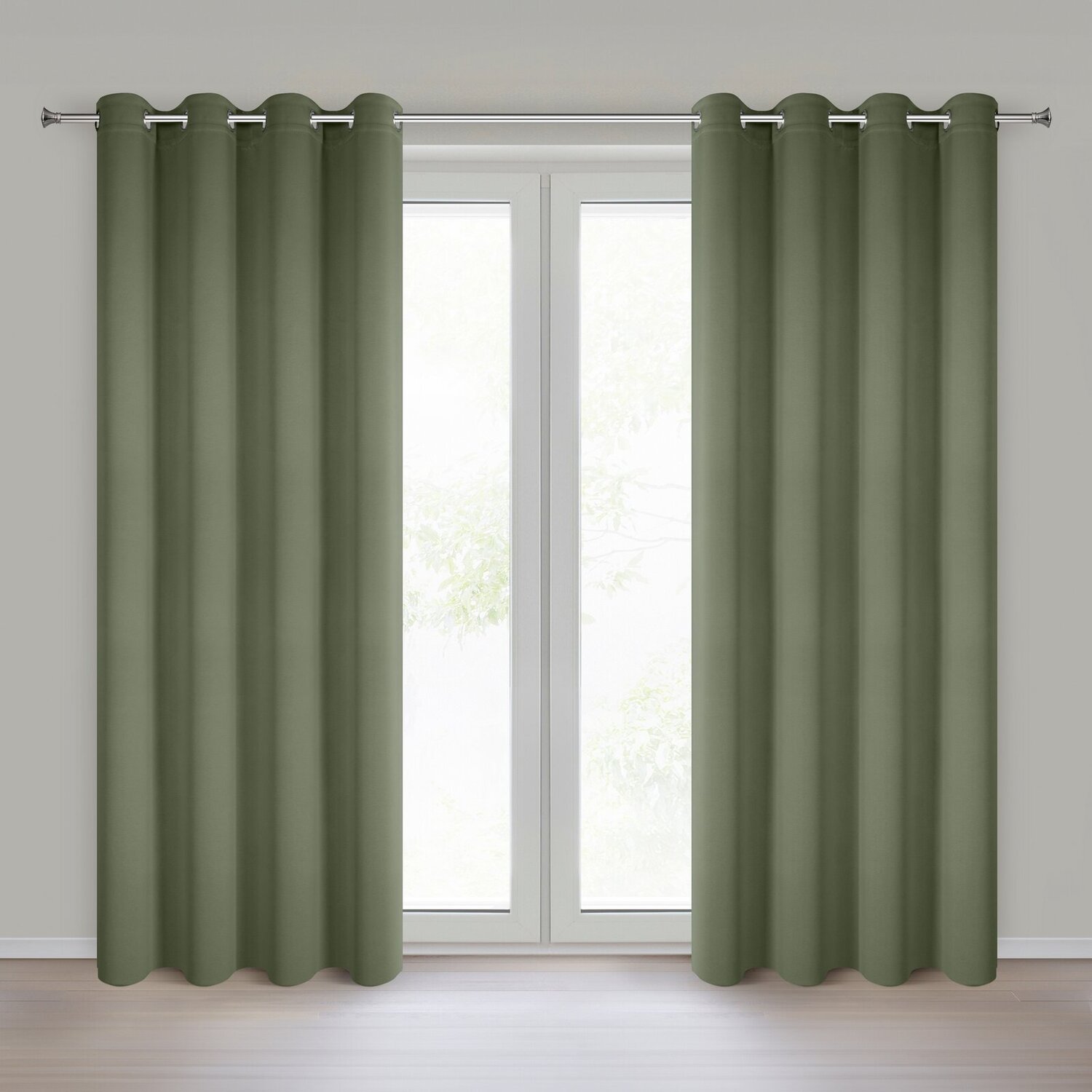 Záves NERISA na krúžkoch 140x250cm olivový 140x250