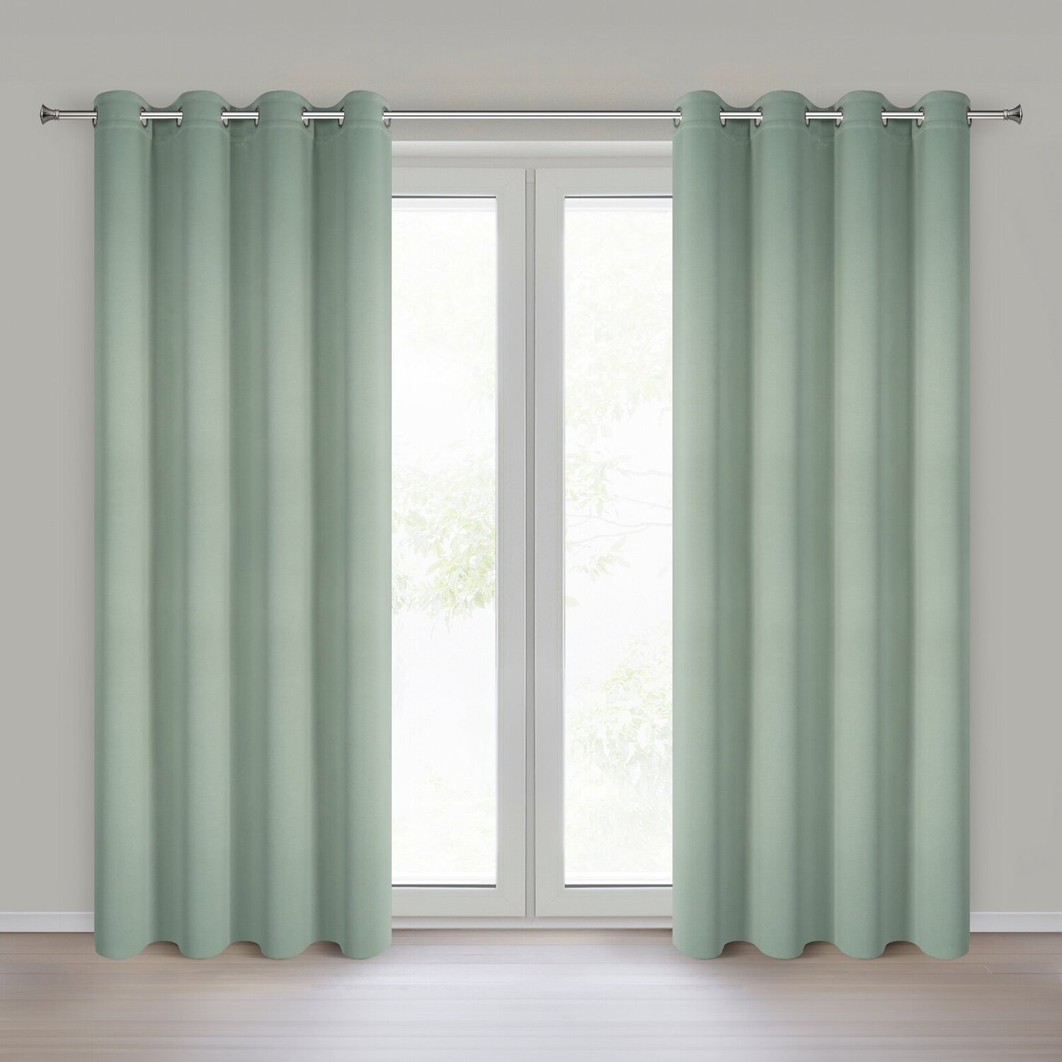 Záves NERISA na krúžkoch 140x250cm mätový 140x250