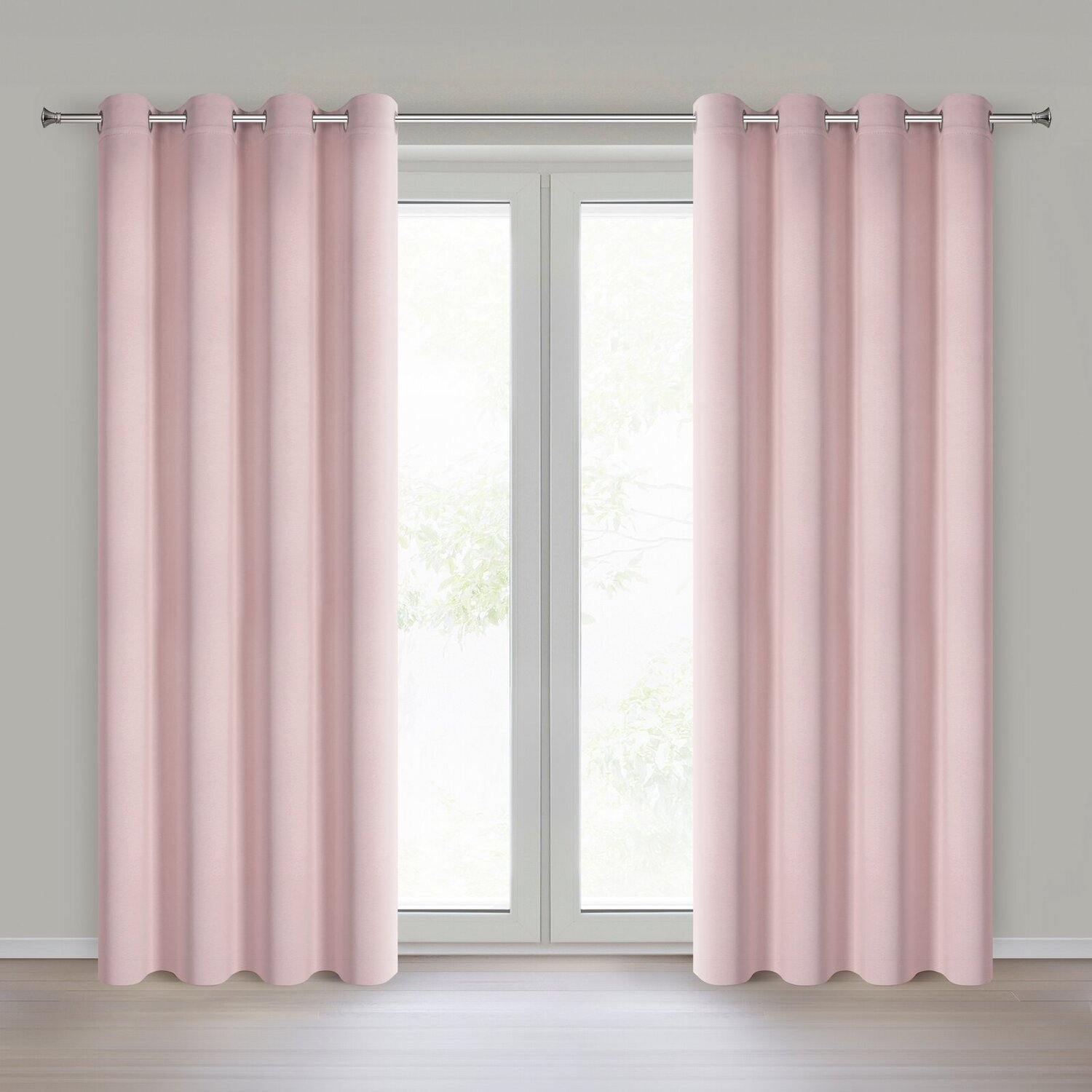 Záves NERISA na krúžkoch 140x250cm púdrovo ružový 140x250
