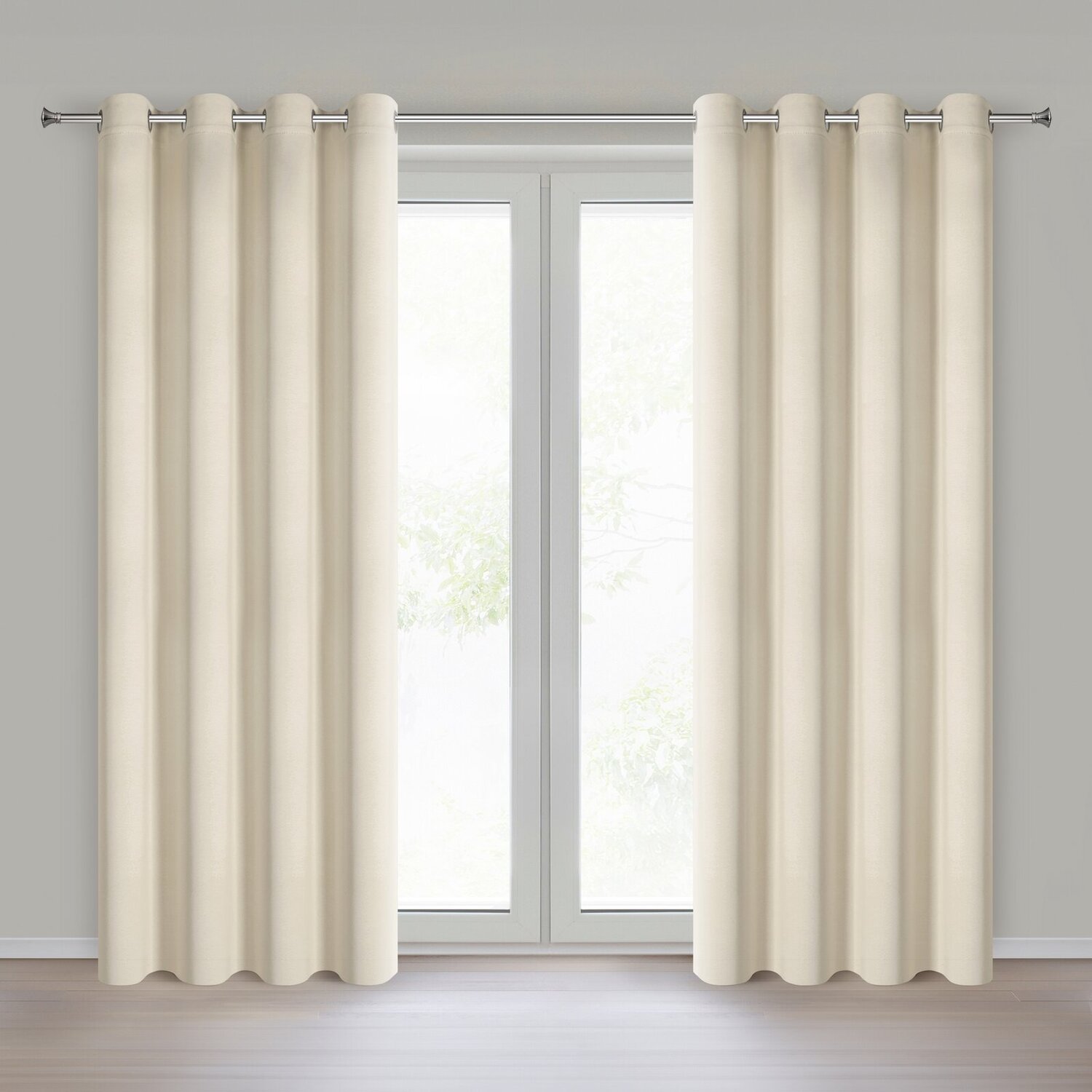 Záves NERISA na krúžkoch 140x250cm tmavý krémový 140x250