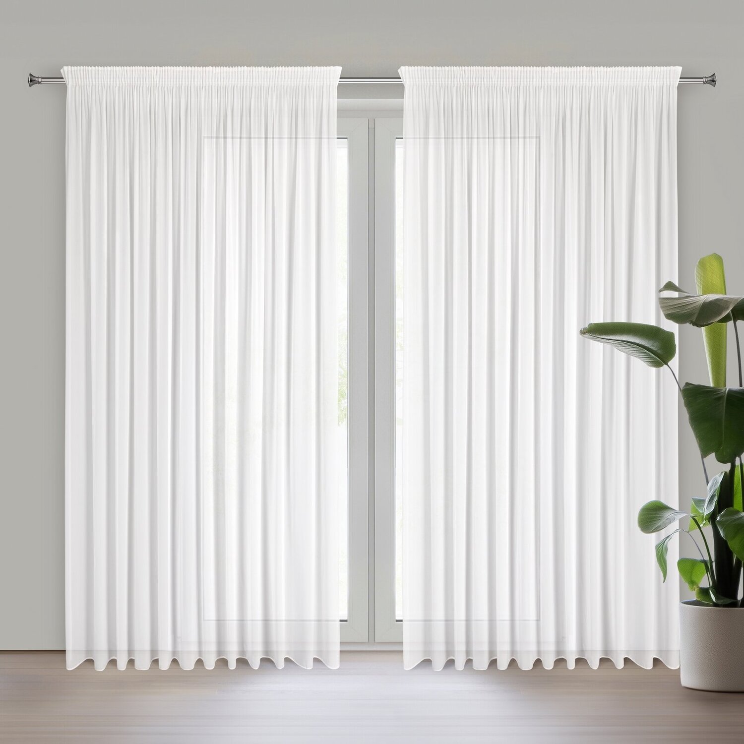 Záclona DEBRA na páske 300x270cm biela 300x270